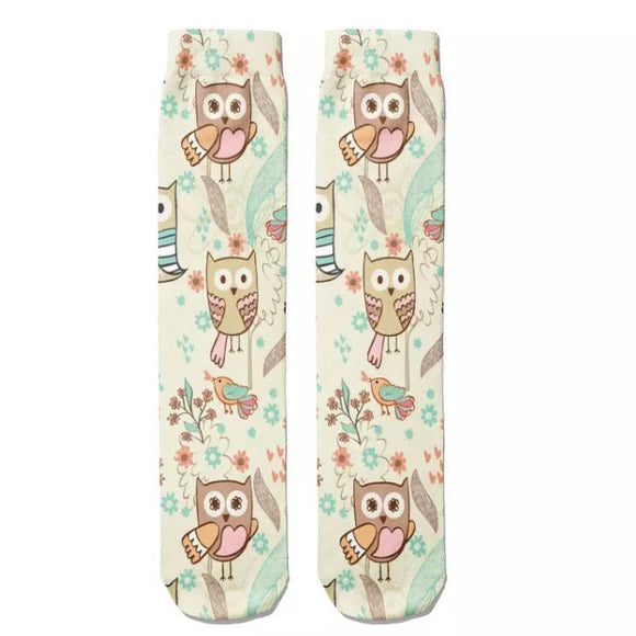 Socks: Owls Vintage
