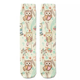 🧦 Boot Socks: Owls Vintage