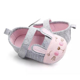 Infant Shoes: Bunnies Gray/Pink