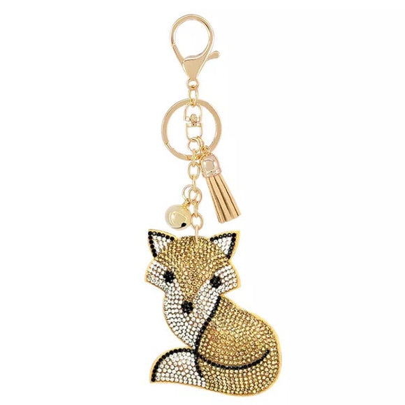 KeyChain / Bag Charm: Fox ~ Sparkle ~ Tawny 🦊