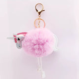 KeyChain / Bag Charm: Pom Pom Pets ~ Unicorn ~ Lavender