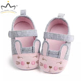 Infant Shoes: Bunnies Gray/Pink