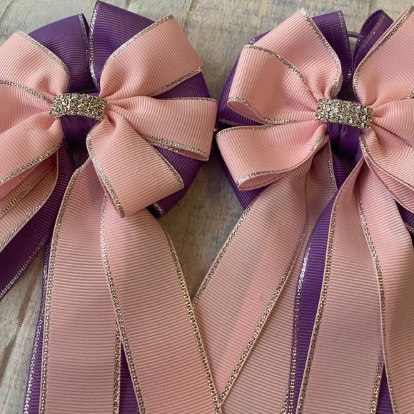 💙 Show Bows: Pink/Lavender *NEW