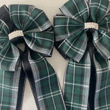 💝 Show Bows: Hunter Plaid on Black