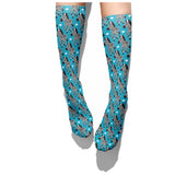 🧦 Boot Socks: Zebras Turquoise *NEW