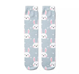 💙 Boot Socks: Bunny Rabbit BlueGray