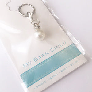 Bridle Charm: Pearl - White