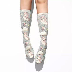 💙 Boot Socks: Unicorns Pink Mane