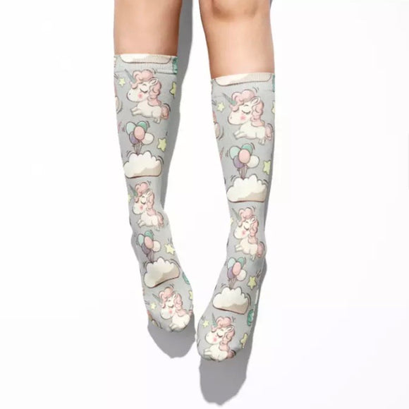 💙 Boot Socks: Unicorns Pink Mane