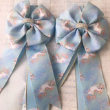 💙 Show Bows: Unicorns ~ Dancing/Light Blue