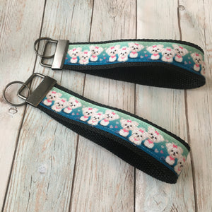 Key Fob / KeyChain / Wristlet: Dog ~ Maltese