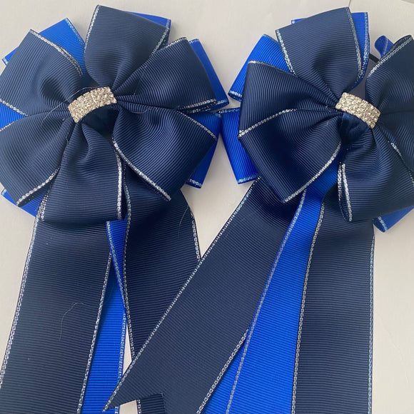 ☀️ Show Bows: Navy On Royal *NEW