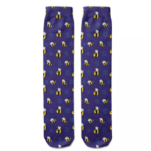 🧦 Boot Socks: Bumble Bees Blue *NEW