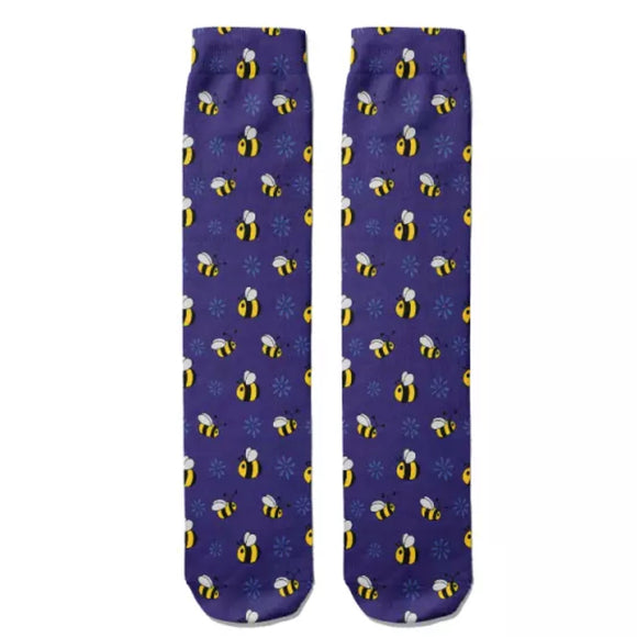 💝 Socks: Bumble Bees Blue