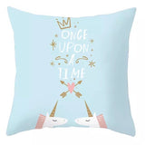 Throw Pillow Cover: Unicorn Once Upon A Time