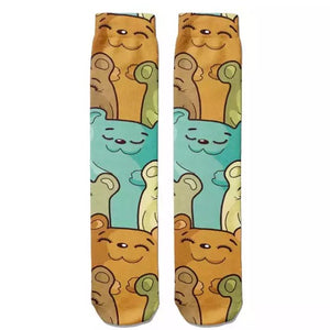 🧦 Boot Socks: Bears Brown/Teal