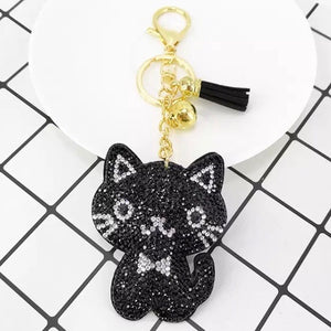 KeyChain / Bag Charm: Sparkle ~ Kitten ~ Black 🐱 NEW