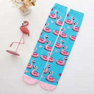 YOUTH SOCKS: FLAMINGOS