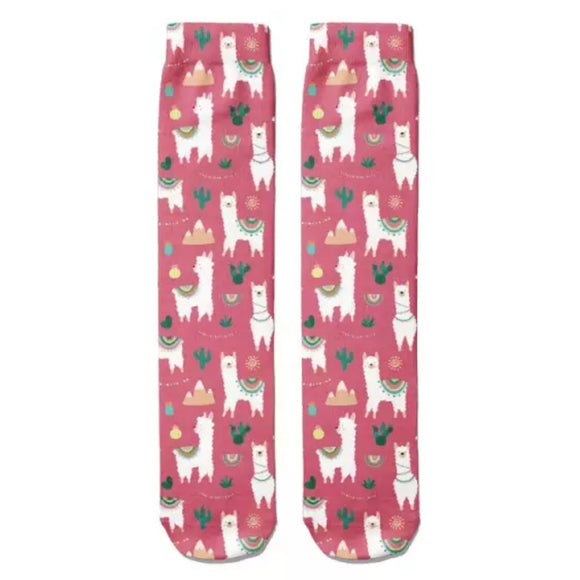 Socks: Alpacas Pink