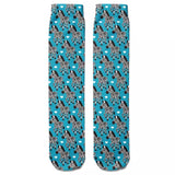 🧦 Boot Socks: Zebras Turquoise *NEW