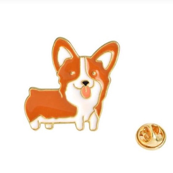 Pin: Red corgi