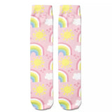 *Boot Socks: Rainbow Sunshine Pink
