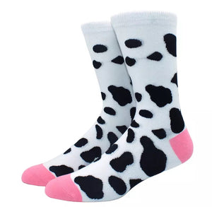 Crew Socks: Cow Print