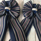 💚 Show Bows: Hampton Stripe Navy