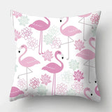 Throw Pillow Cover: Flamingos/Lotus ~ NEW