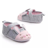 Infant Shoes: Bunnies Gray/Pink