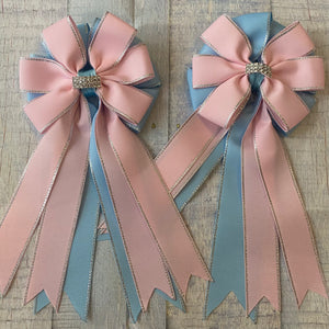 💙 Show Bows: Pink/Baby Blue *NEW