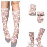 💙 Boot Socks: Bunnies & Bows Pink