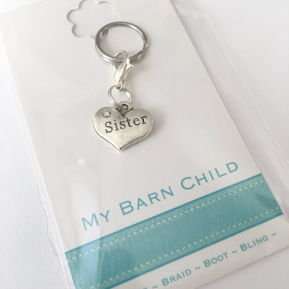 Bridle Charm: Heart ~ Sister
