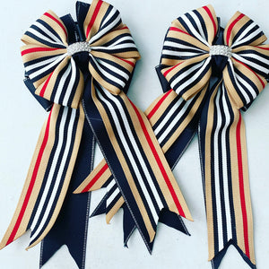 ❤️ Show Bows: Wellington Stripe Tan *NEW