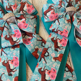 Show Bows: Horses Teal *NEW