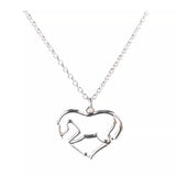 Necklace: Heart horse