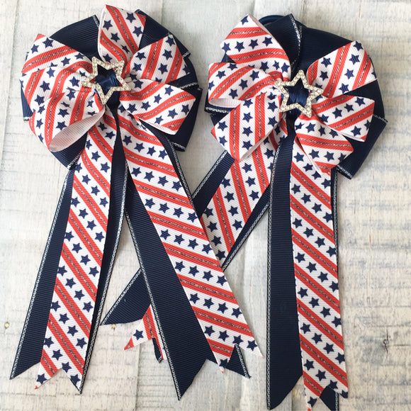 💙 Show Bows: 4th Of July 🇺🇸 SALE