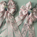 💙 Show Bows: Swirl Pink/Silver