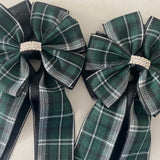 💝 Show Bows: Hunter Plaid on Black