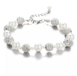 Bracelet: Match Your Pony ~ White Crystal/Pearl