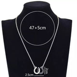 Necklace: Horseshoes ~ Black & White