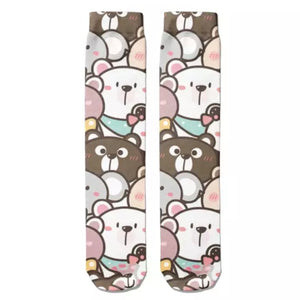 🧦 Boot Socks: Bears Tons Of Teddies ~ NEW