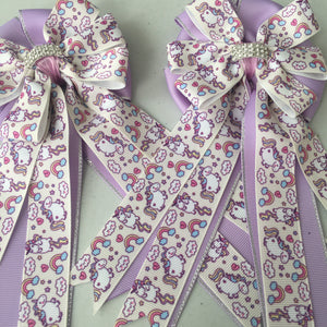 💙 Show Bows: Unicorn Party Purple