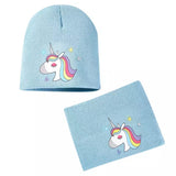 Winter Beanie / Neck Warmer Set: Unicorn ~ Choose Your Color *NEW