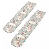 💙 Boot Socks: Unicorns Pink Mane