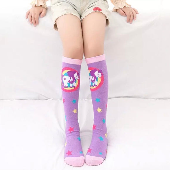❣️ Kids’ Socks ~ Unicorn Lilac Stars