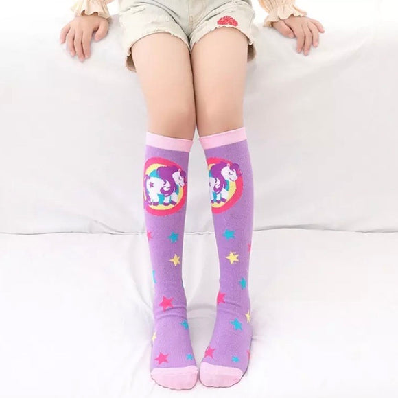 Boot Socks: Youth ~ Unicorn Lilac Stars