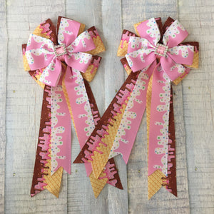 💙 Show Bows: Ice Cream Picnic Pink