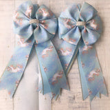 💙 Show Bows: Unicorns ~ Dancing/Light Blue