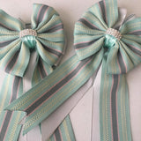 💙 Show Bows: Hampton Stripe Mint *NEW